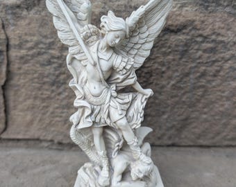 religious Mythological St. Michael the Archangel sculpture