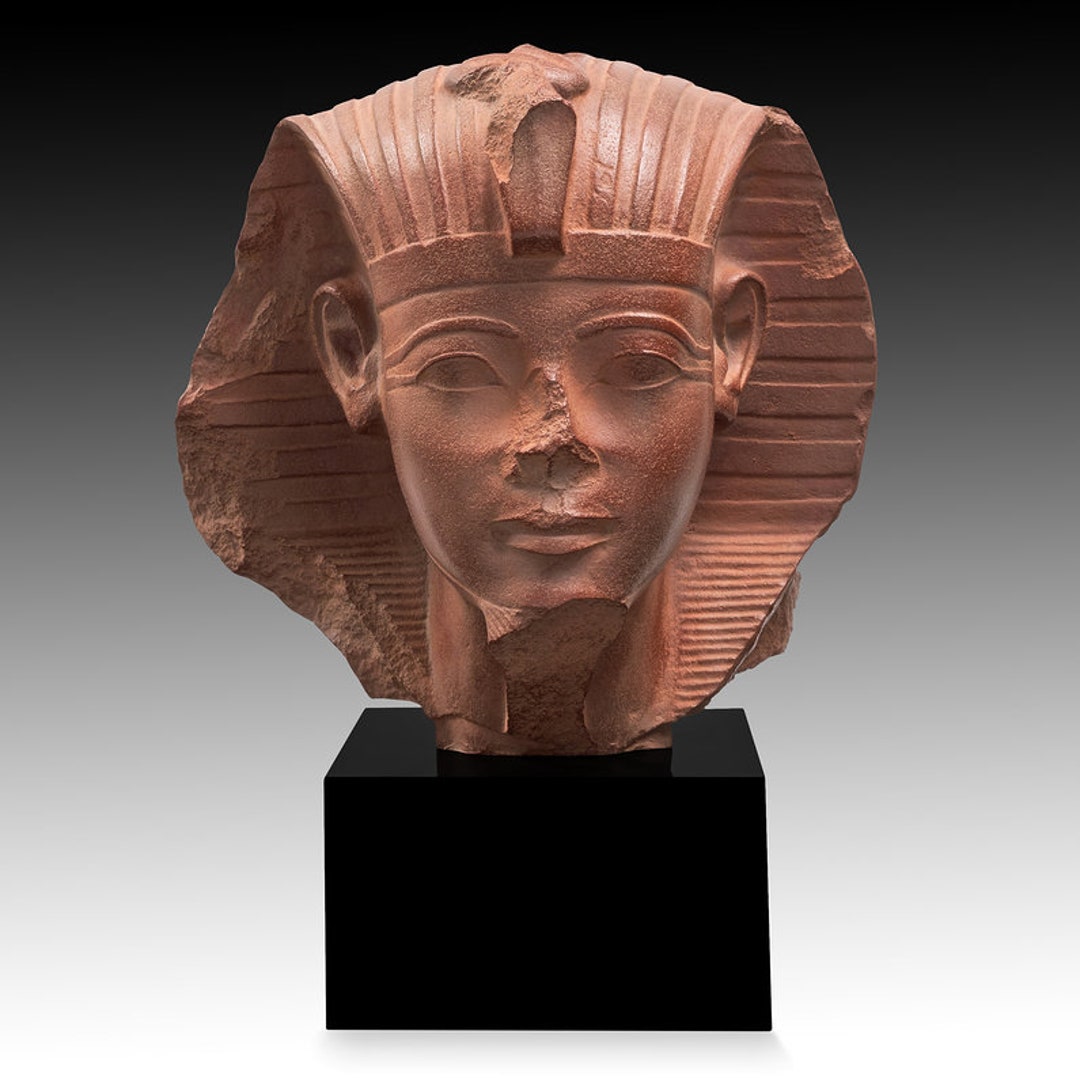 Egyptian Head of King Amenhetep II Bust Sculpture Statue Reproduction
