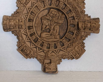 Mayan rimel Calendar sculpture wall plaque 10" tt13*