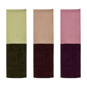 Classic Color Block Runner, Hand Tufted Wool Runner Rug