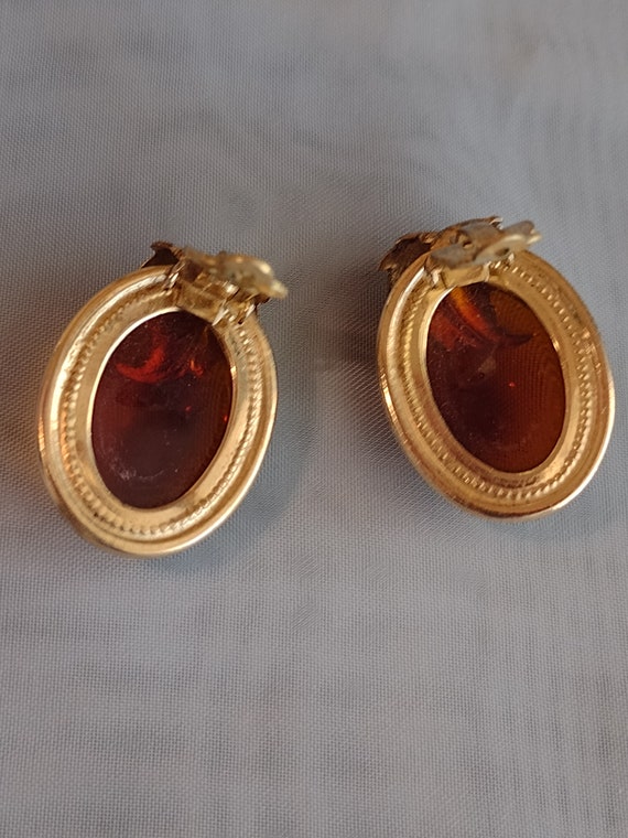 Vintage Whiting and Davis Signed Gold Toned Clamp… - image 8