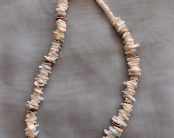 Bijoux d'été, collier de coquillages puka colorés, vrais coquillages, bijoux de sirène de plage