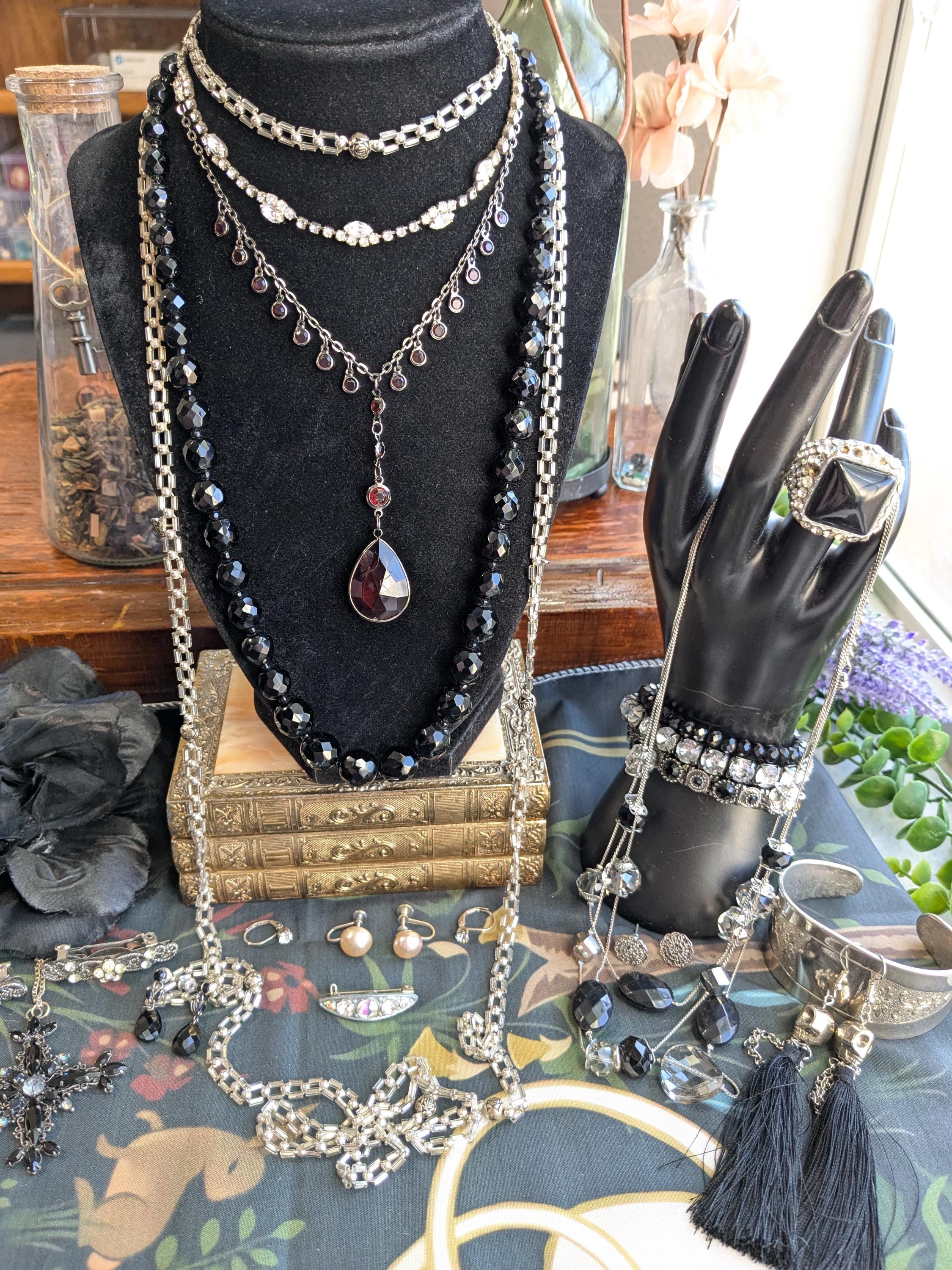 【VINTAGE HOLLYWOOD】Crystal Clip Slice Necklace VINTAGE HOLLYWOOD】Crystal Clip Slice Necklace VINTAGE