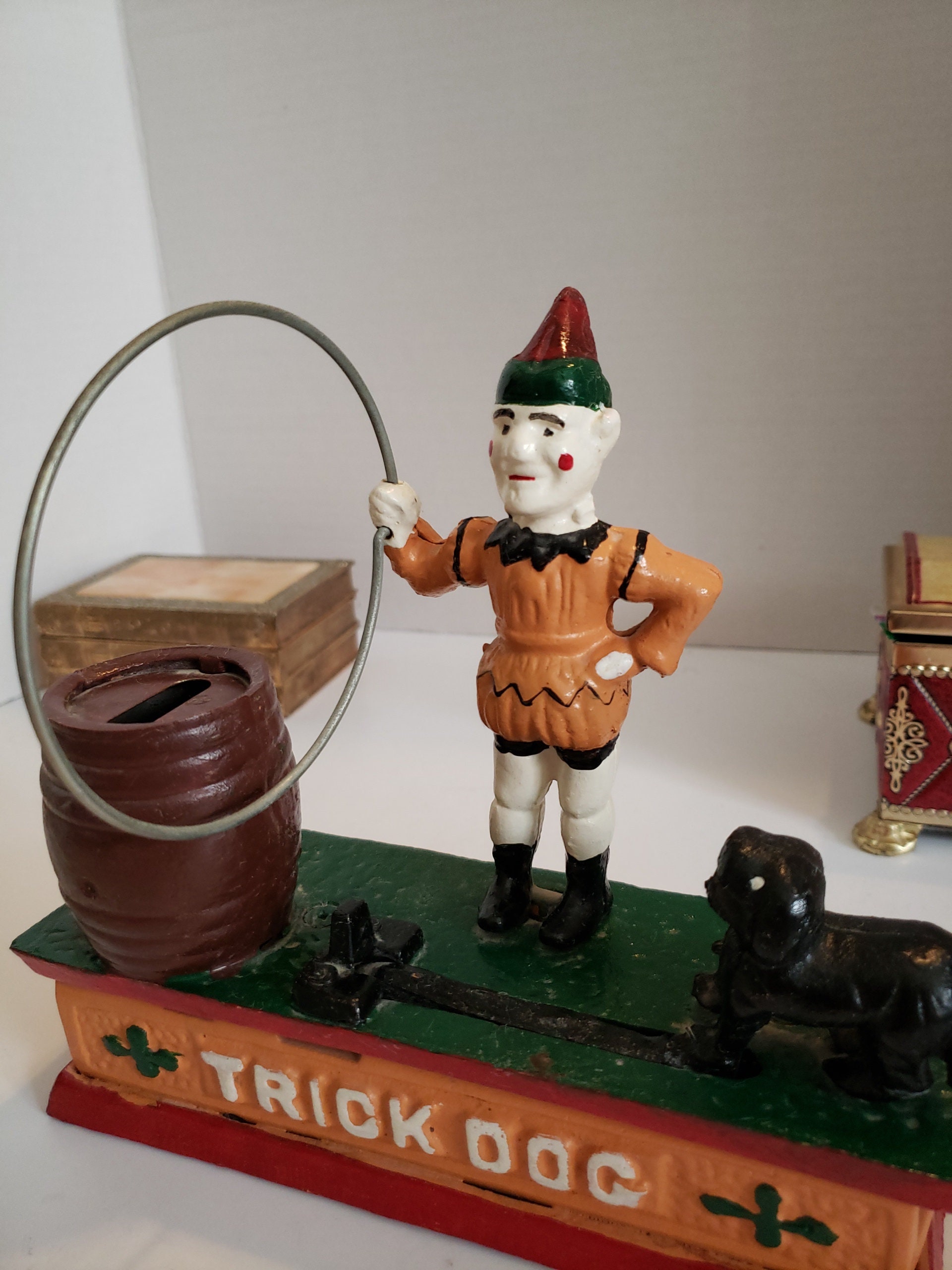 Antique American Cast Iron Trick Dog Mechanical Coin Bank Etsy