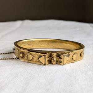 Antique Victorian Gold Filled Hinged Bracelet