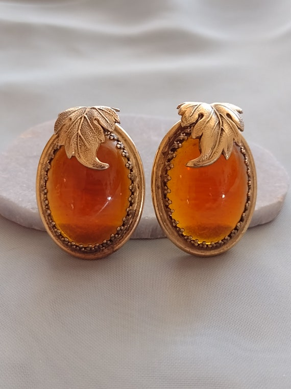 Vintage Whiting and Davis Signed Gold Toned Clamp… - image 6