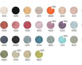 Tynn Line SANDNES GARN, Norwegian wool made of cotton, viscose and linen, basic price 1kg/ 118,00Euro