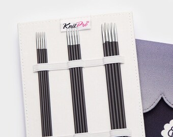 Knit Pro Karbonz 15cm oder 20cm Nadelspiel, Doppelspitznadelset