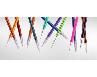 Knit Pro Zing double pointed needles in 15 cm or 20 cm, sock knitting needles