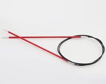 Knit Pro Zing 2,50mm + 9,00mm Rundstricknadel in 40cm bis 150cm, Farbe granat