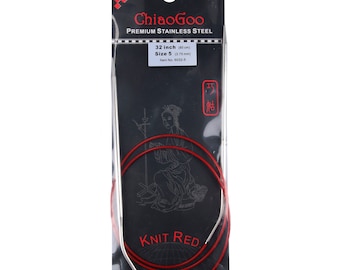 ChiaoGoo Knit Red 23cm Rundstricknadel, Nadelstärke 1,50mm - 5,00mm