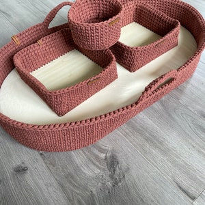 XXL Baby Changing Basket Available in 45 Different Colour Suitable to use with Keekaroo Peanut Changer and Hatch Baby Shower Gift image 5