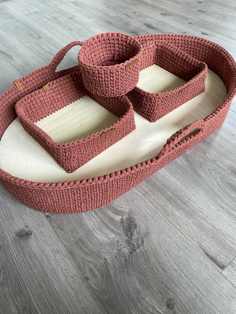 XXL Baby Changing Basket Available in 45 Different Colour Suitable to use with Keekaroo Peanut Changer and Hatch Baby Shower Gift image 5
