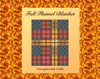 Fall Flannel Crochet C2C Blanket Pattern, Rustic Fall Corner-to-Corner Crochet