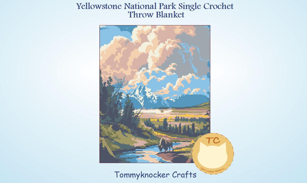 20 National Park Crochet Patterns to Bring America’s Landscapes Home 9 Yellowstone single crochet throw blanket pattern