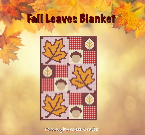 Fall Leaves Crochet Pattern Corner to corner C2C Crochet Etsy