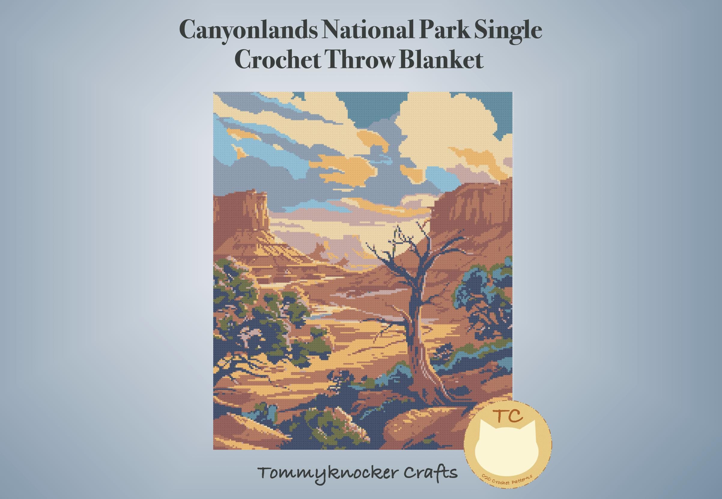 20 National Park Crochet Patterns to Bring America’s Landscapes Home 21 Canyonlands single crochet throw blanket pattern