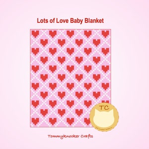 Modèle de couverture pour bébé au crochet Lots of Love C2C - Spécial dollar de janvier !