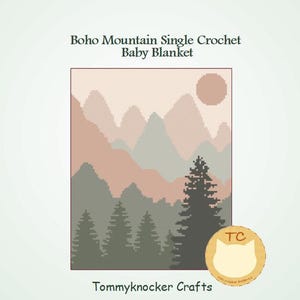 Couverture pour bébé Boho Mountain, motif au crochet Boho C2C