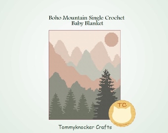 Boho Mountain-babydeken, boho SC-haakpatroon