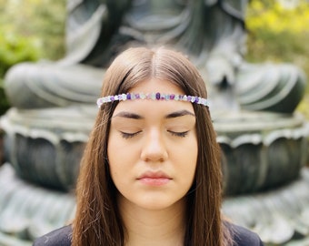 Rainbow Fluorite Crystal Crown