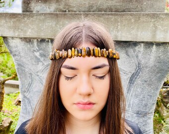 Tiger's Eye Crystal Crown