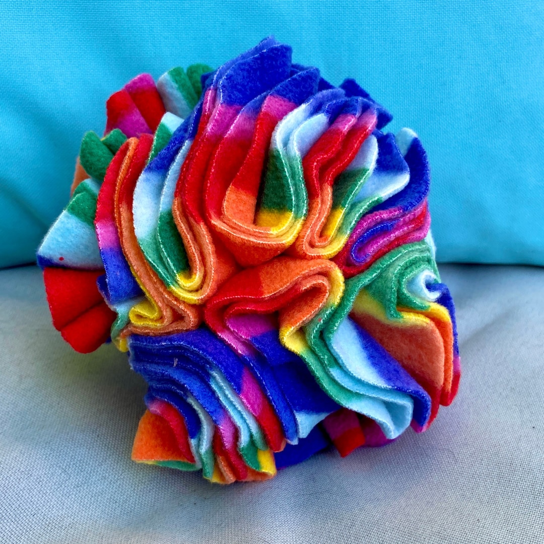 Snuffle Ball for Dogs. Rainbow Dog Toy. 18cm Size. Enrichment Dog Toy