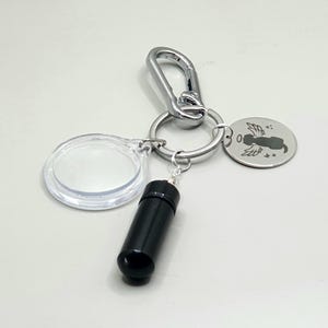 Mini urn for pet ashes, dog fur keepsake keyring for bag, dog loss sympathy gift for women, photo frame memorial keyring, cremation keychain