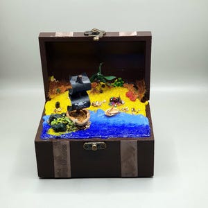 Pirate ship diorama, nautical shelf decor, sailor gifts, unique Christmas gift. box diorama art