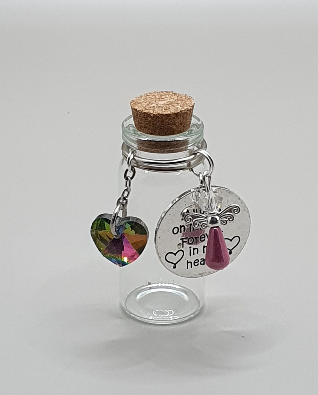 Rainbow Bridge Pet Memorial Bottle, Vial for Ashes, Dog Hair Holder