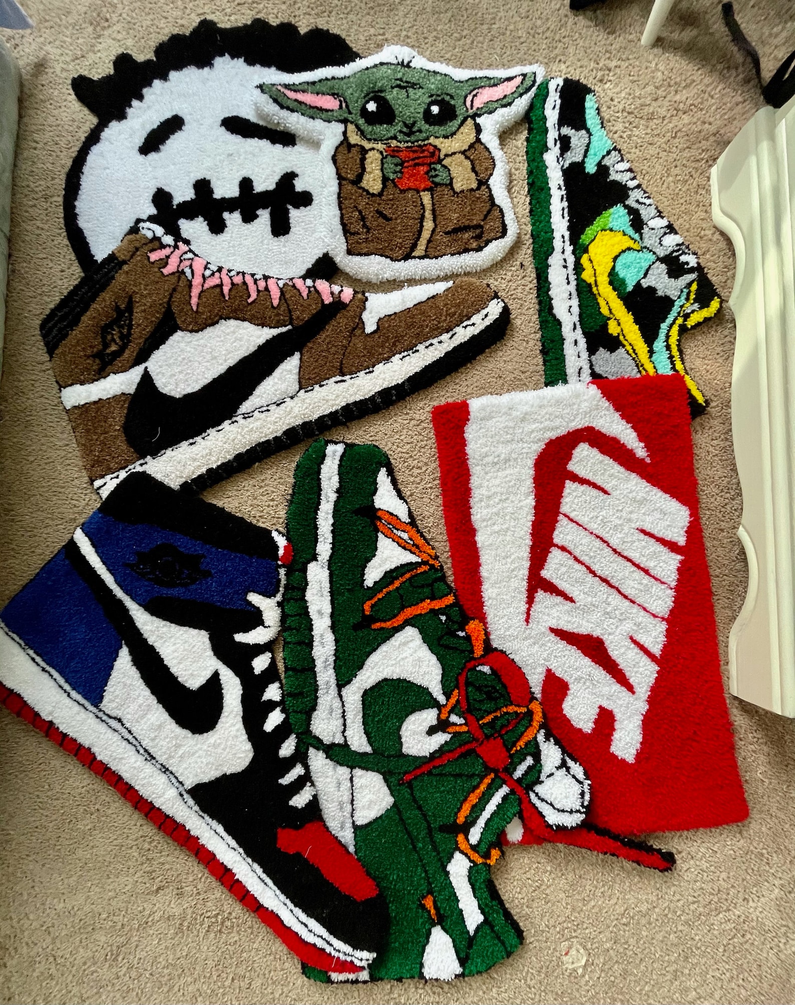 Nike shoebox Tufted Rug Etsy