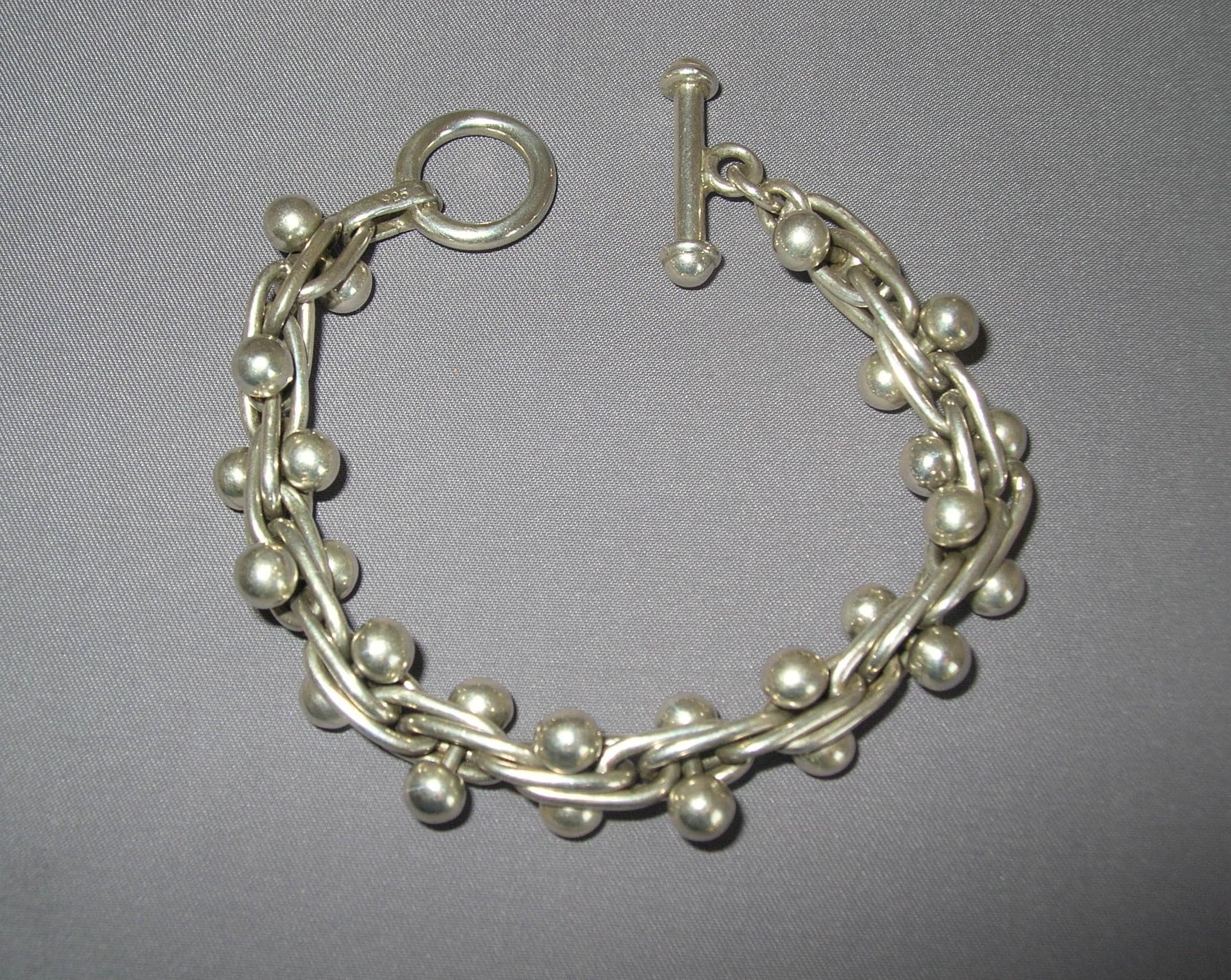 Dna Vintage Silver Bracelet - Etsy