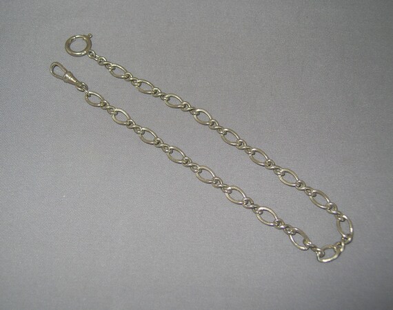 Vintage Antique 12" Silver Tone Decorative Link P… - image 2