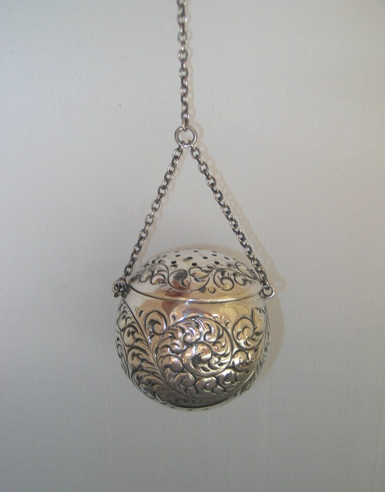 Antique Blackinton Sterling Silver All Over Repousse Tea Ball Teaball ...