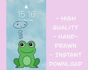 Frog Wallpaper Etsy Frog Wallpaper Etsy