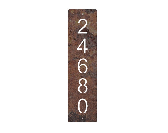 Vertical Home Address | Personalized Metal House Numbers | House Address Signs