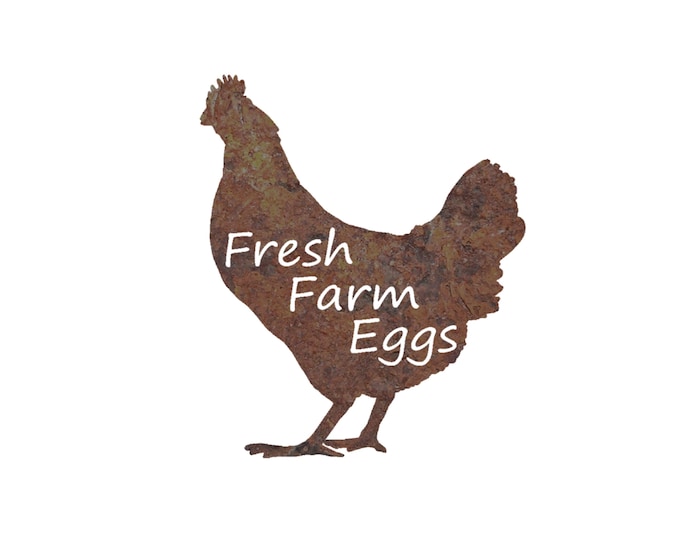 Fresh Farm Eggs | Rustic Chicken | Metal Farm Signs