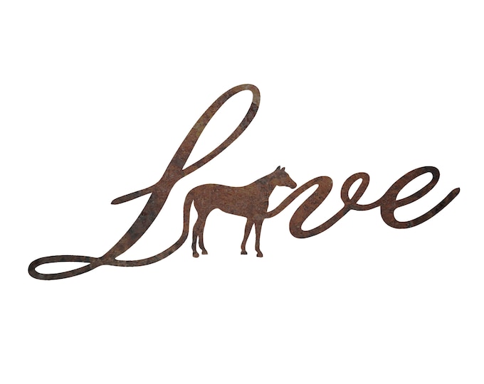 I Love Horses | Quarter Horse | Customs Metal Ranch Signs