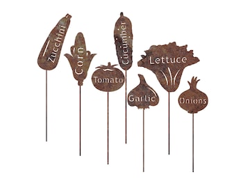 Garden Marker | Metal Art | Planter Box Signs | Vegetables Markers | Graden Stakes