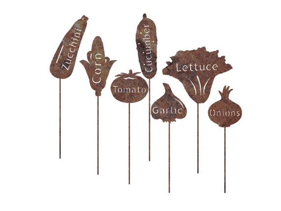 Garden Marker | Metal Art | Planter Box Signs | Vegetables Markers | Graden Stakes