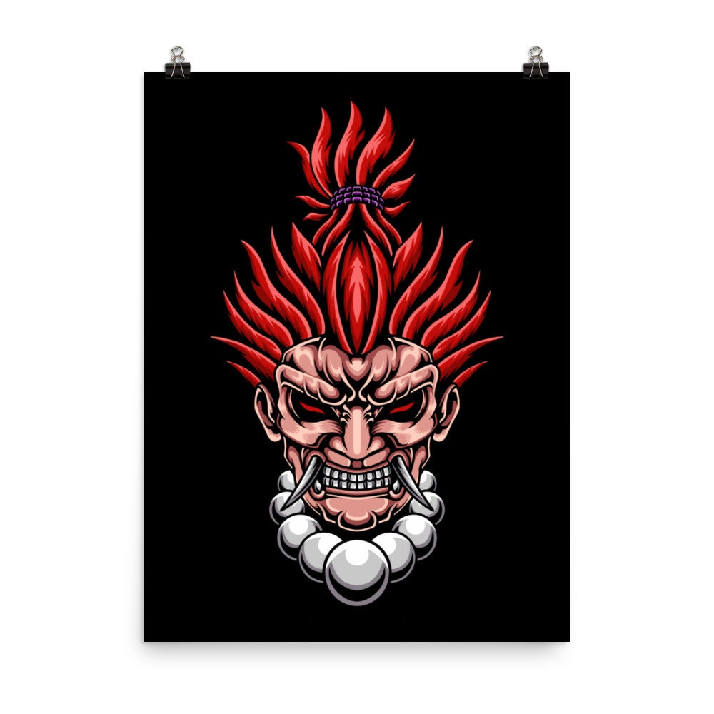 Raging Demon Hannya Mask - Etsy