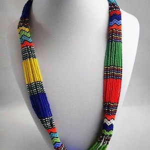 African/ handmad necklace/beautiful/Elegant/colorful/ cultural/ ethnic/ Maasai Jewellery/beaded Necklace/charm necklace/long necklace
