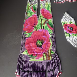 Seed beed Necklace with earring