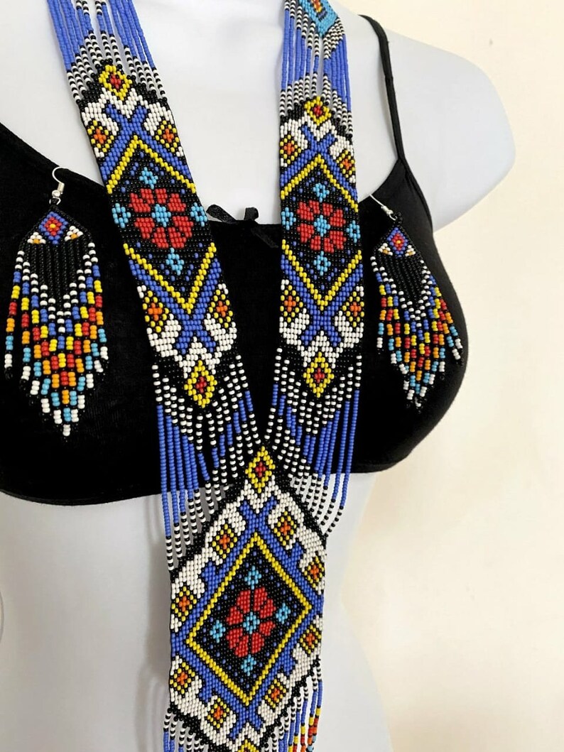 Ukrainskt halsband / trädgårdssmycken / statement-halsband / etniskt halsband / för kvinnor / att ge henne bild 4