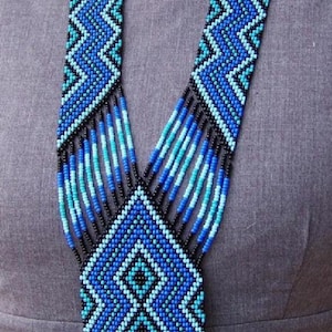 Ukrainian gerdan,Traditional Necklace,Beaded handmade,beaded Necklace,Ukrainian Jewellery,long Necklace flok Ukrainian Nacklace,with Earring