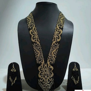 Ukrainian Gerdan, traditional Ukraine necklace, Handmade Jewellery, Beaded Necklace,Ukrainian Jewellery, long necklace Folk Ukrainian gerdan