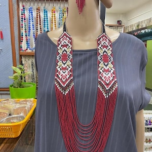 Ukrainian Gerdan Necklace |Chunky|Ethnic |Tribal |Ukrainian Necklace |Unique |African Woman Necklace with earring,for gifted