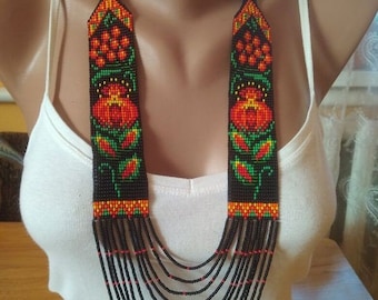 African,Handmad necklace ,Elegant, colorful, cultural,ethnic,Maasai Jewellery,beaded Necklace,charm necklace,long necklace,With Earrings