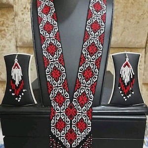 African/ Handmad necklace /Elegant/ colorful/ cultural/ ethnic/ Maasai Jewellery/beaded Necklace/charm necklace/long necklace/With Earrings
