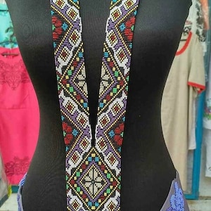 African/ Handmad necklace /Elegant/ colorful/ cultural/ ethnic/ Maasai Jewellery/beaded Necklace/charm necklace/long necklace/With Earrings